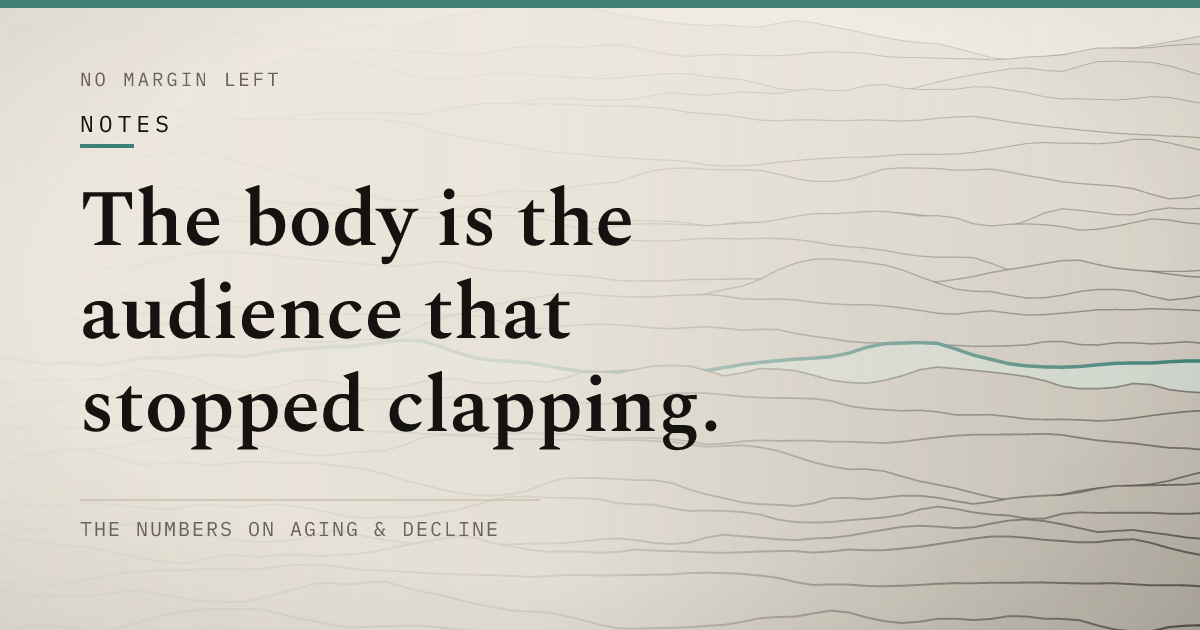 The body is the audience that stopped clapping.